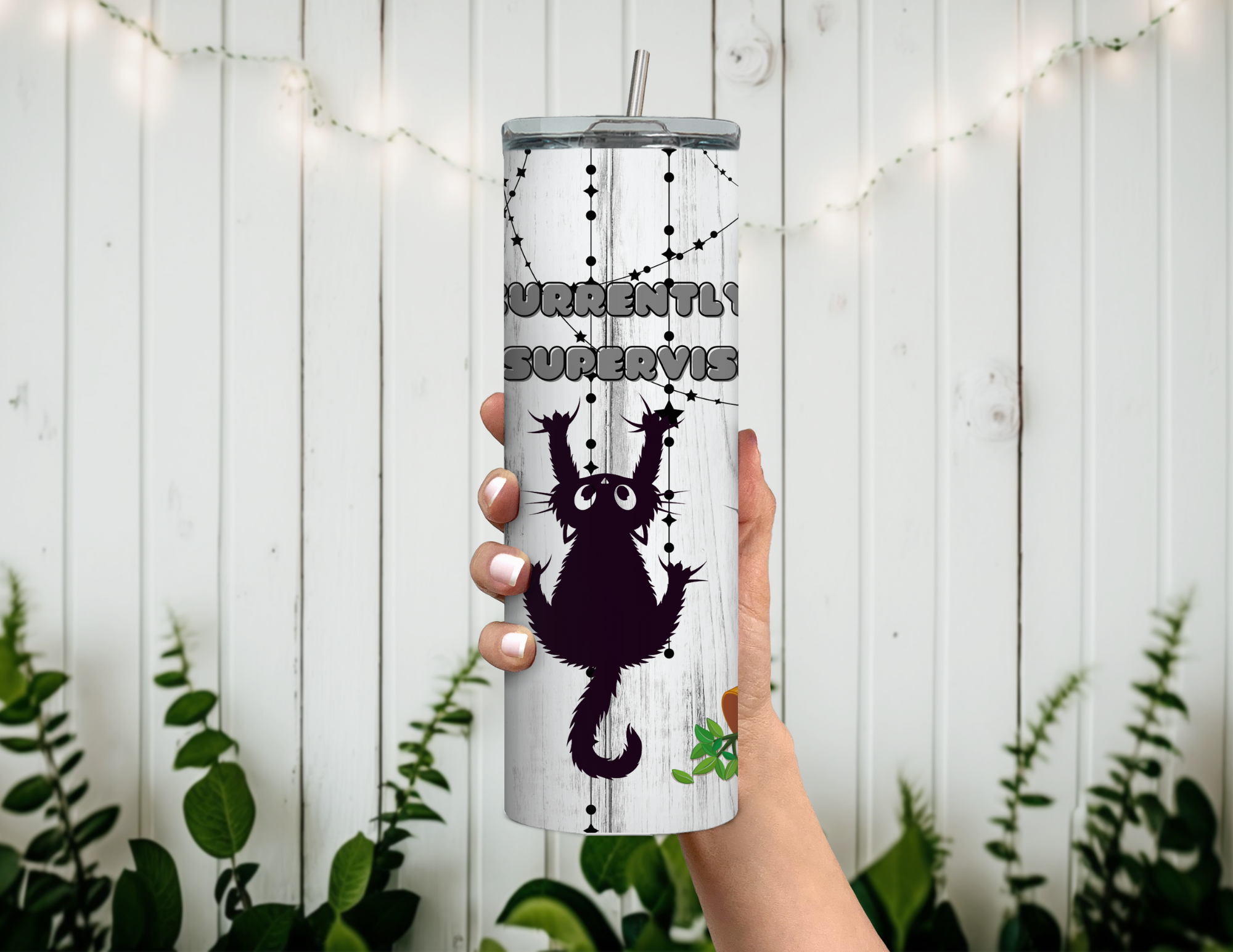 Currently Unsupervised 20 Oz Skinny Sublimation Tumbler