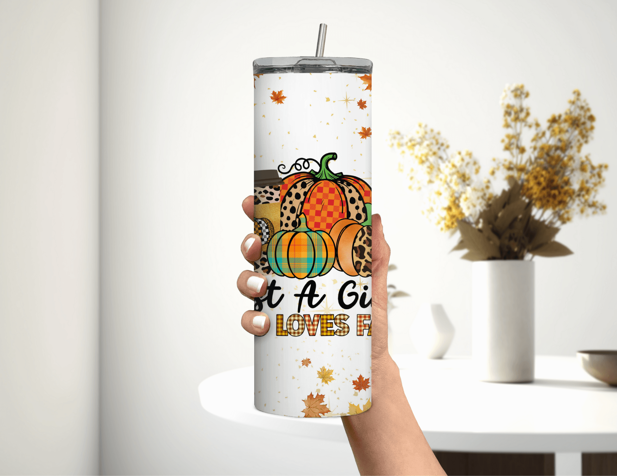 Just a Girl Who Loves Fall Tumbler