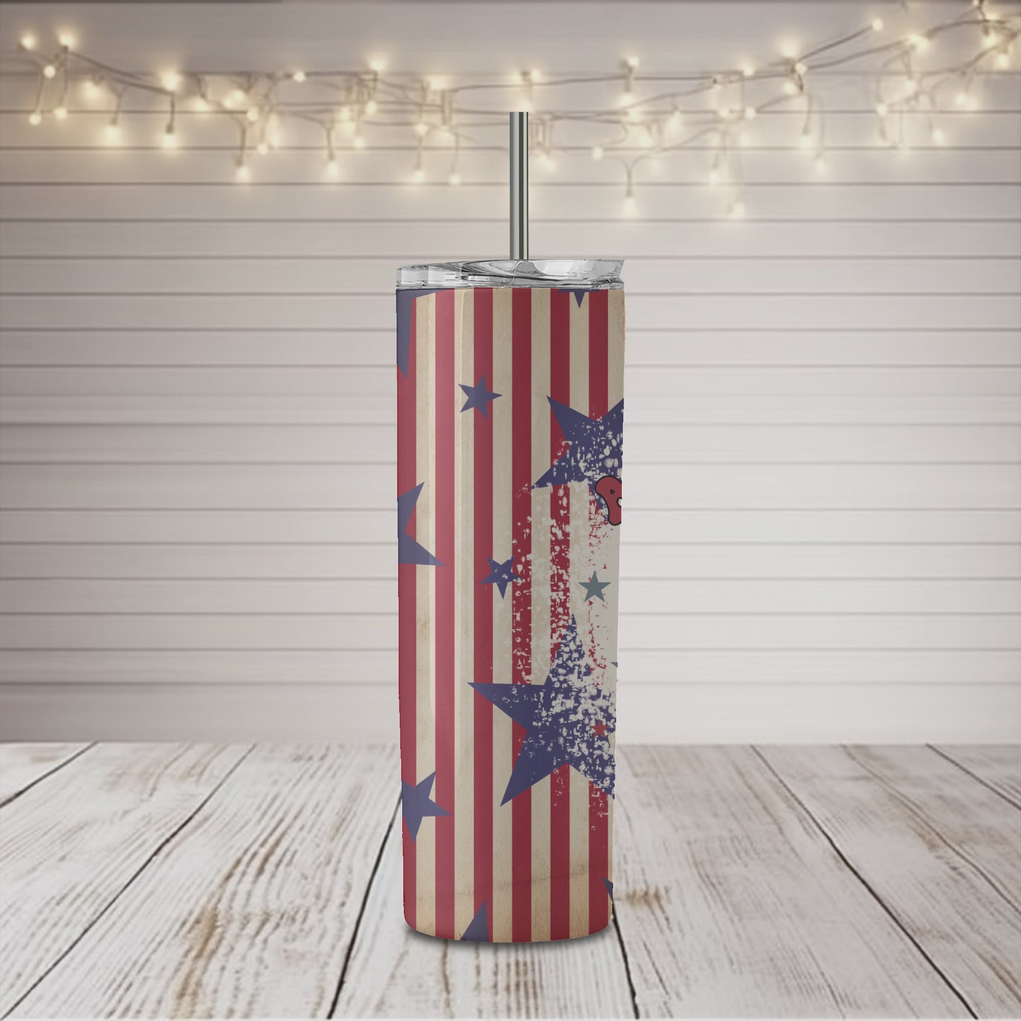American Girl Stars 20 oz Skinny Sublimation Tumbler