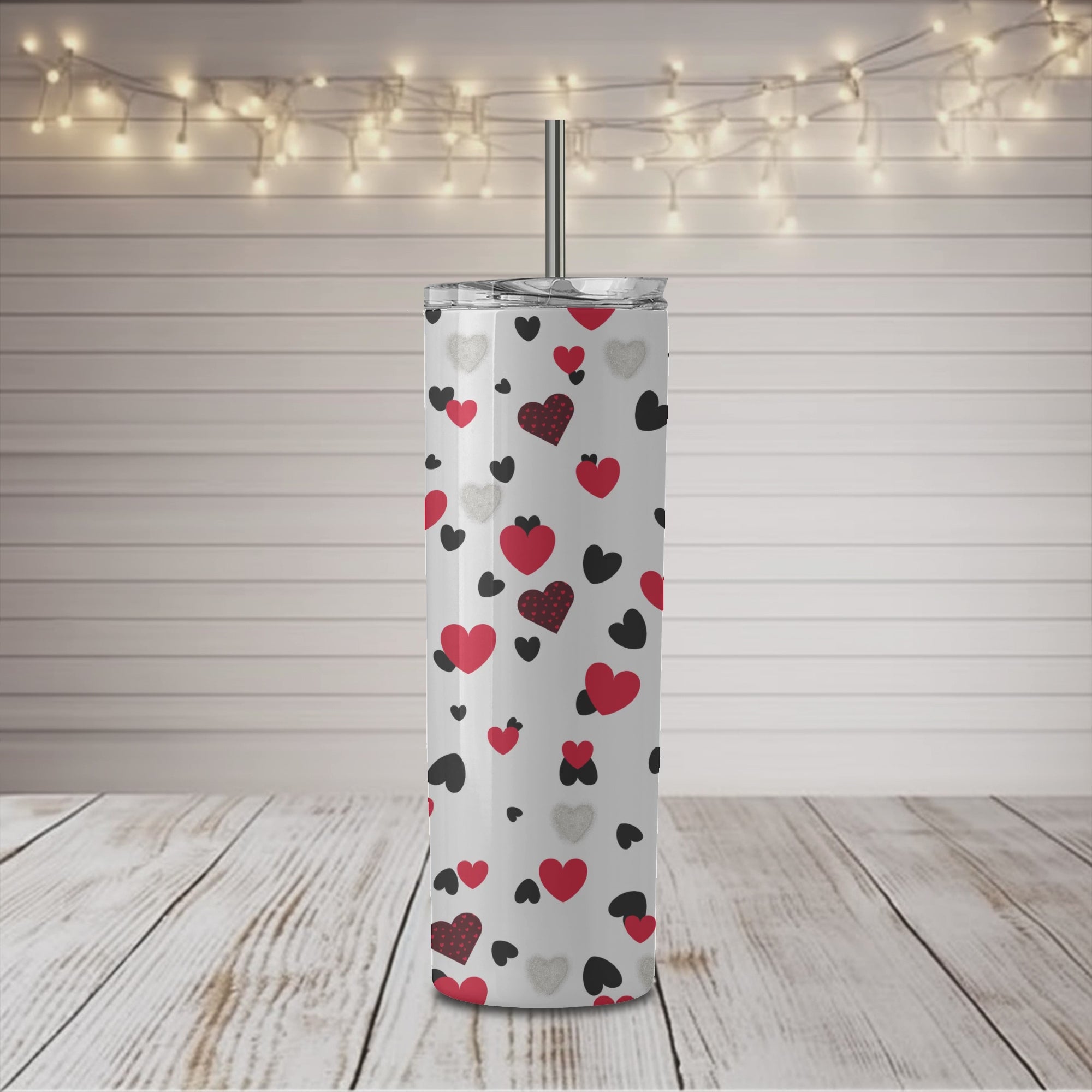 Valentine's I Love You Bear 20 oz Skinny Tumbler