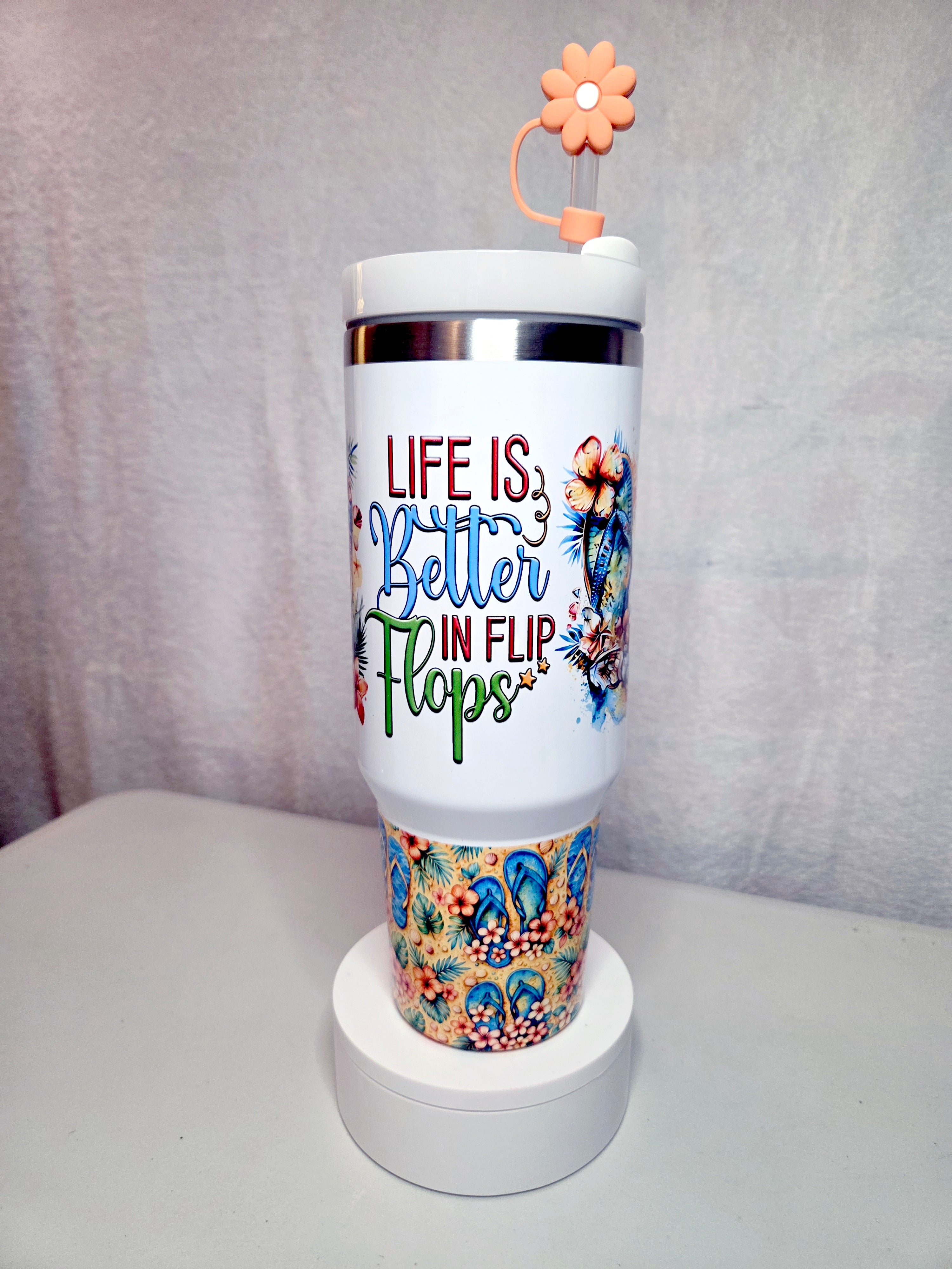 40 0z Tumbler Gift Set Life is Better in Flip Flops