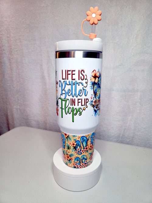 40 0z Tumbler Gift Set Life is Better in Flip Flops
