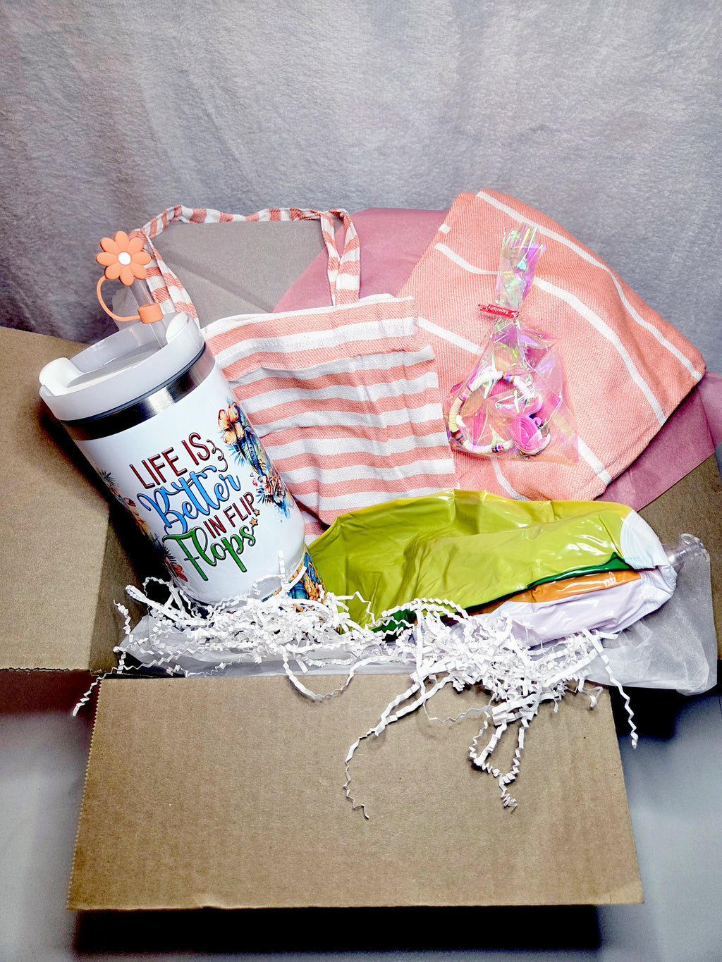 40 0z Tumbler Gift Set Life is Better in Flip Flops