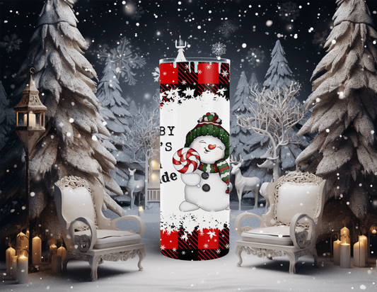 Baby It's Cold Outside Snowman 20 oz Skinny Tumbler