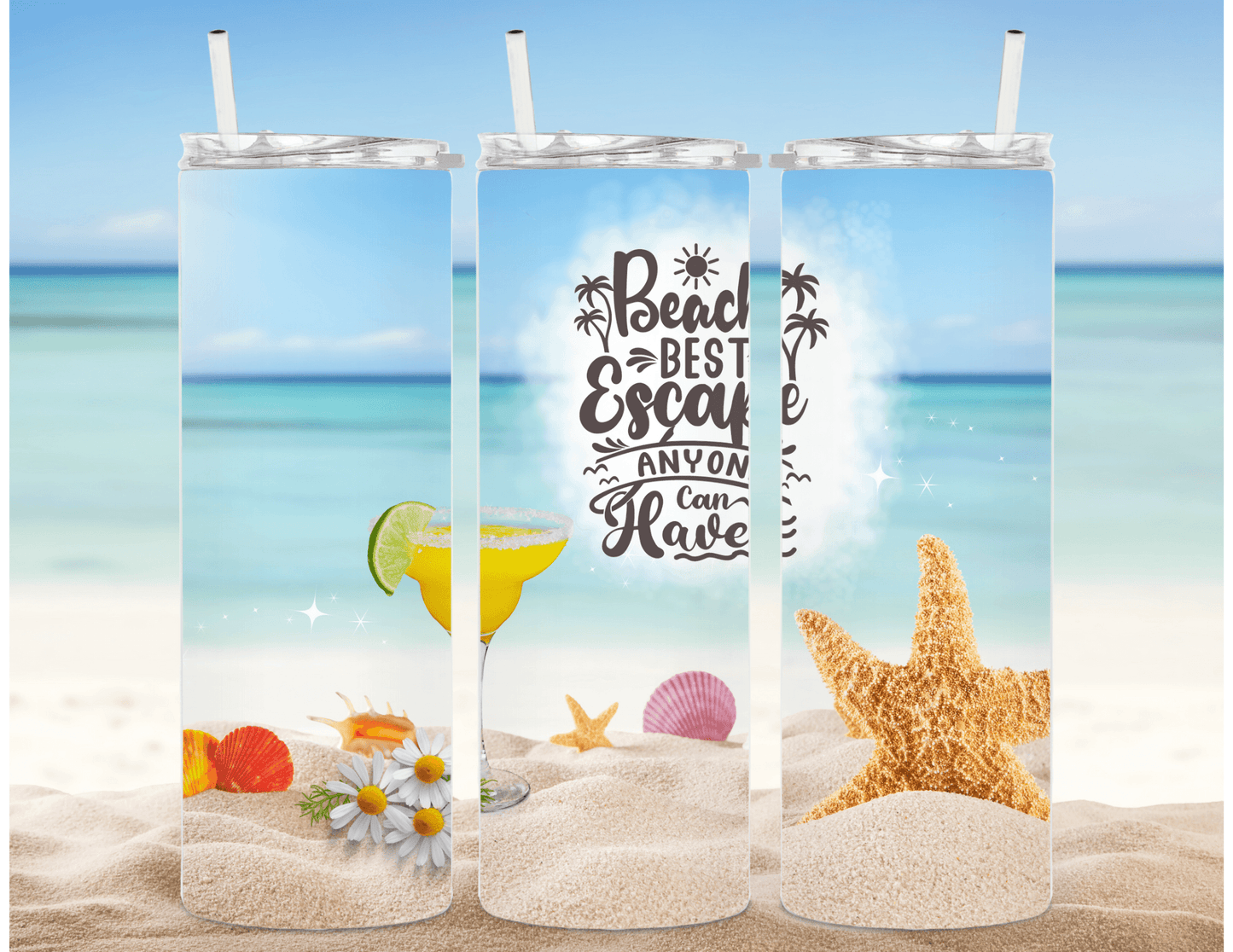 Beach Best Escape 20 oz Skinny Tumbler