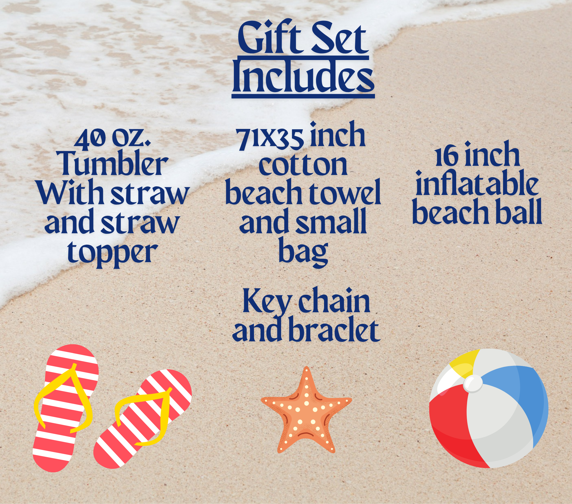 40 0z Tumbler Gift Set Life is Better in Flip Flops