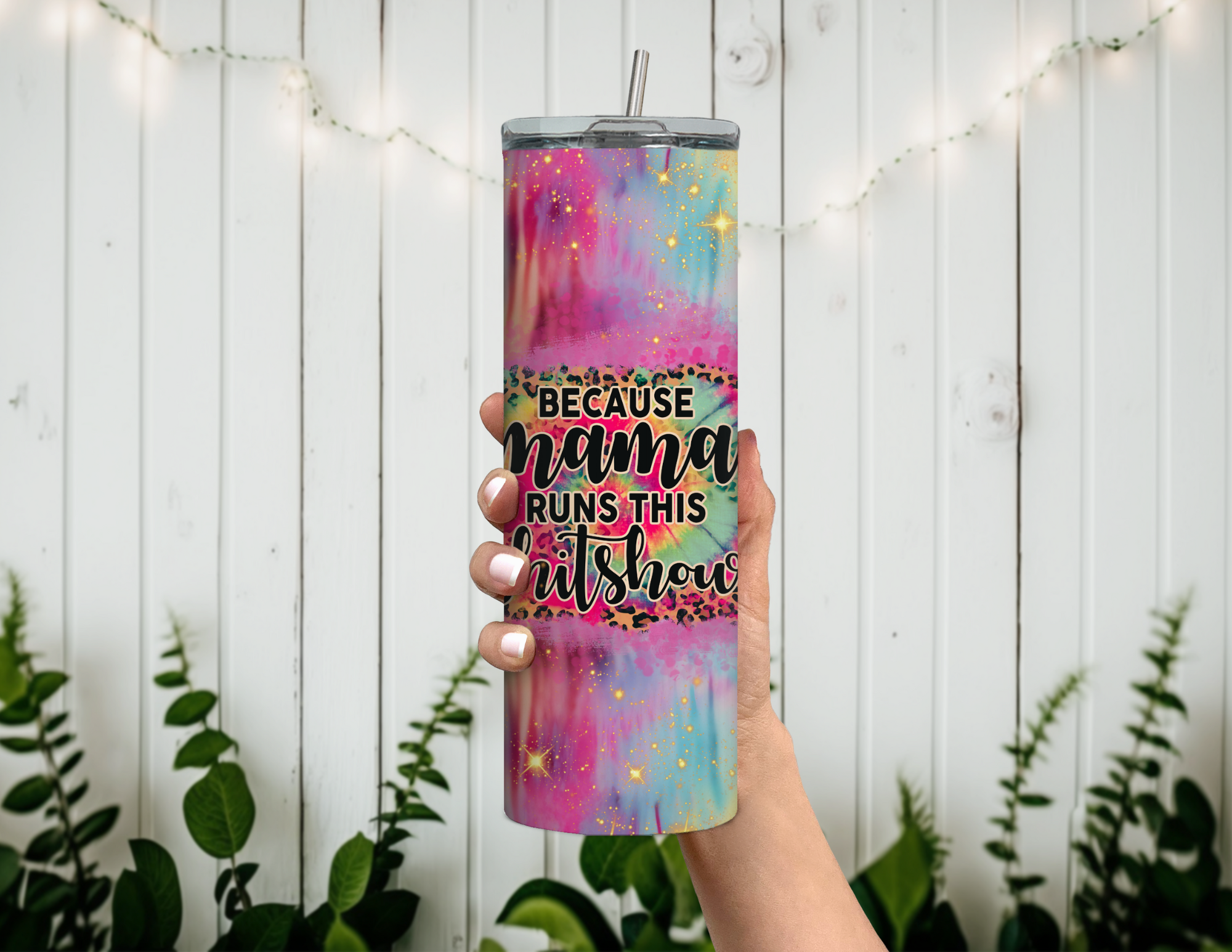 Because Mama Runs this Sh*t Show 20 oz Skinny Sublimation Tumbler