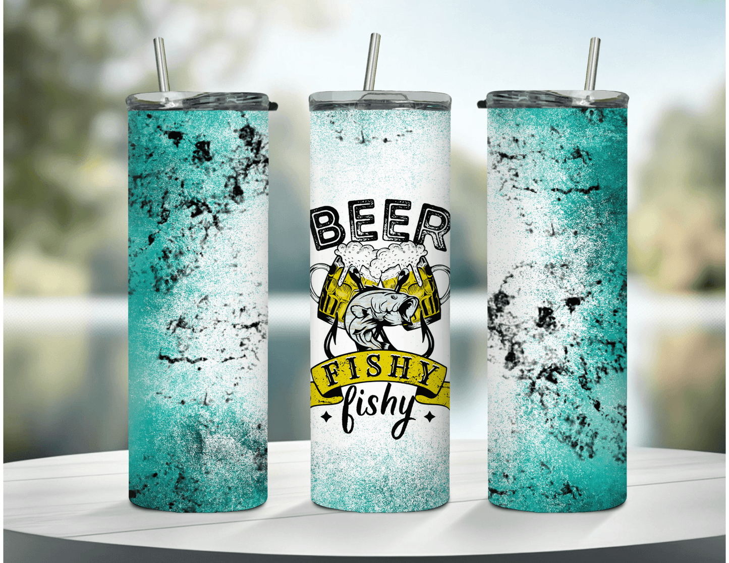 Beer Fishy Fishy 20 oz Skinny Tumbler