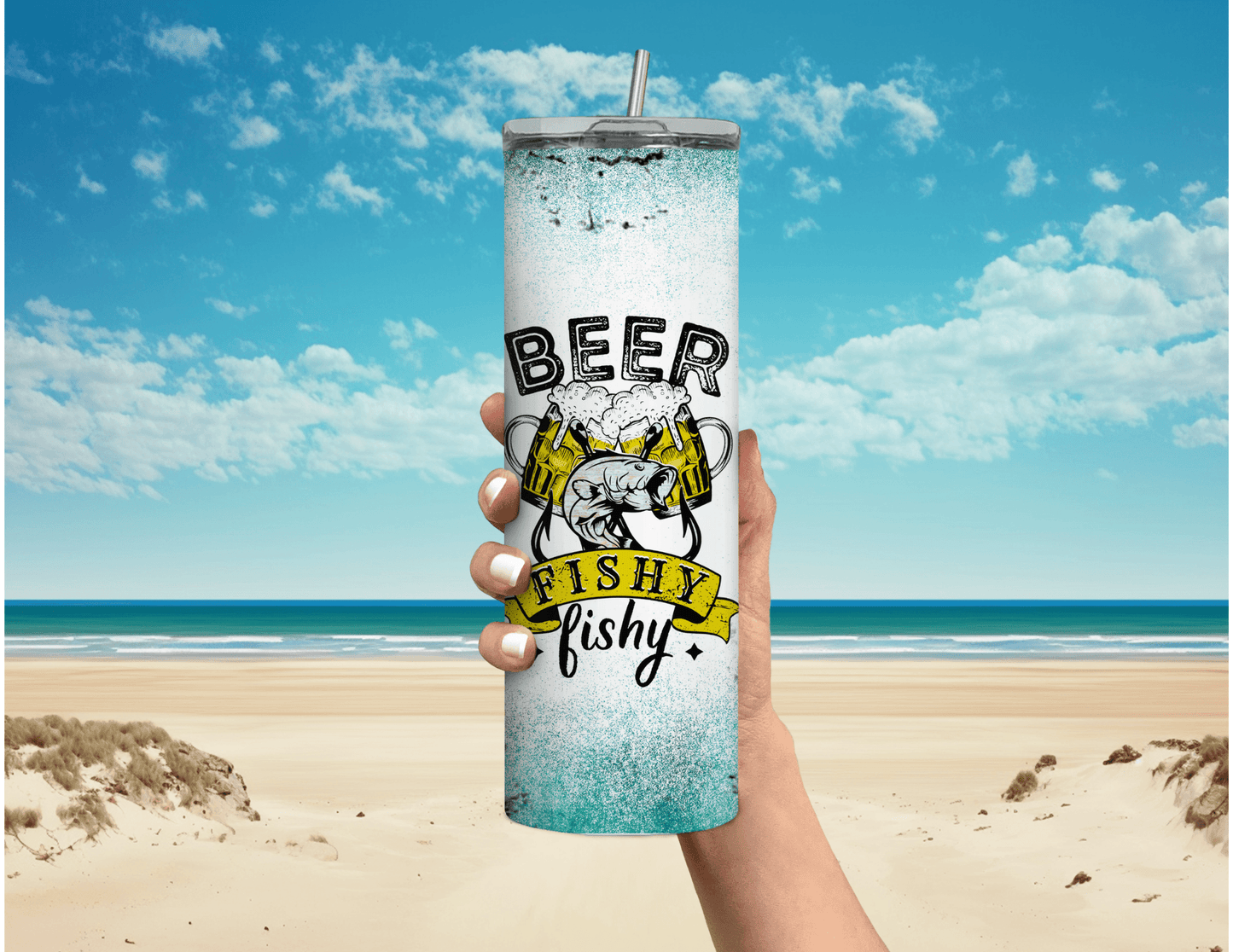 Beer Fishy Fishy 20 oz Skinny Tumbler