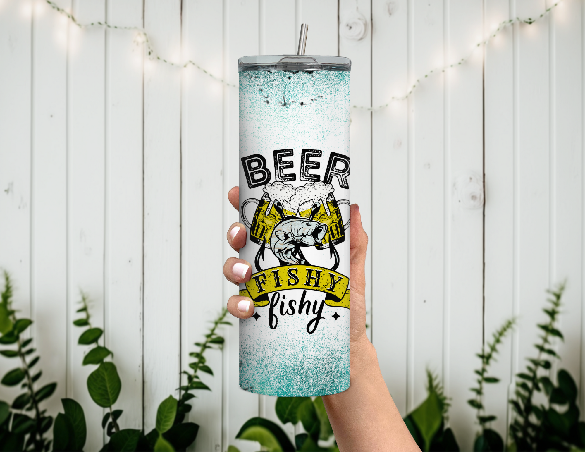 Beer Fishy Fishy 20 oz Skinny Sublimation Tumbler