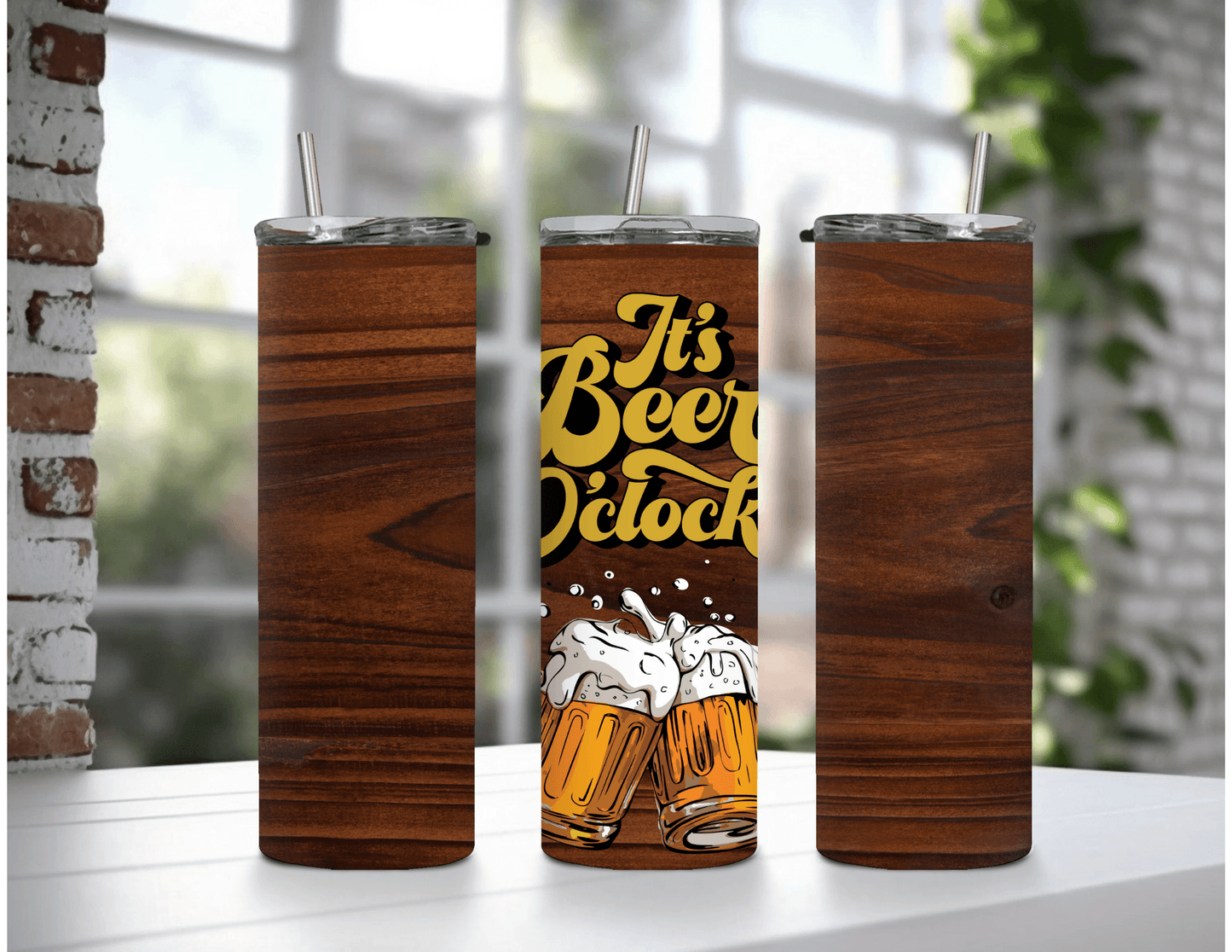 Beer Time 20 oz Skinny Tumbler