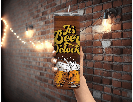 Beer Time 20 oz Skinny Tumbler