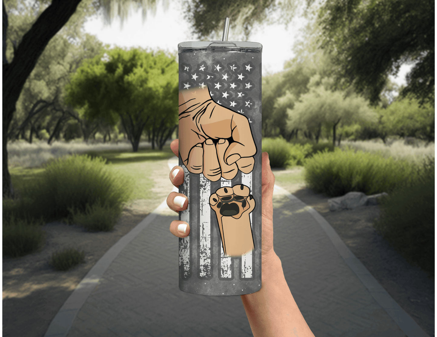 Best Dog Dad Ever 20 oz Skinny Tumbler