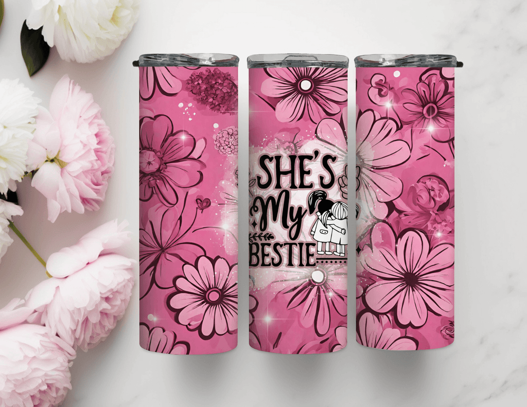 Best Friend She's My Bestie 20 oz Skinny Tumbler