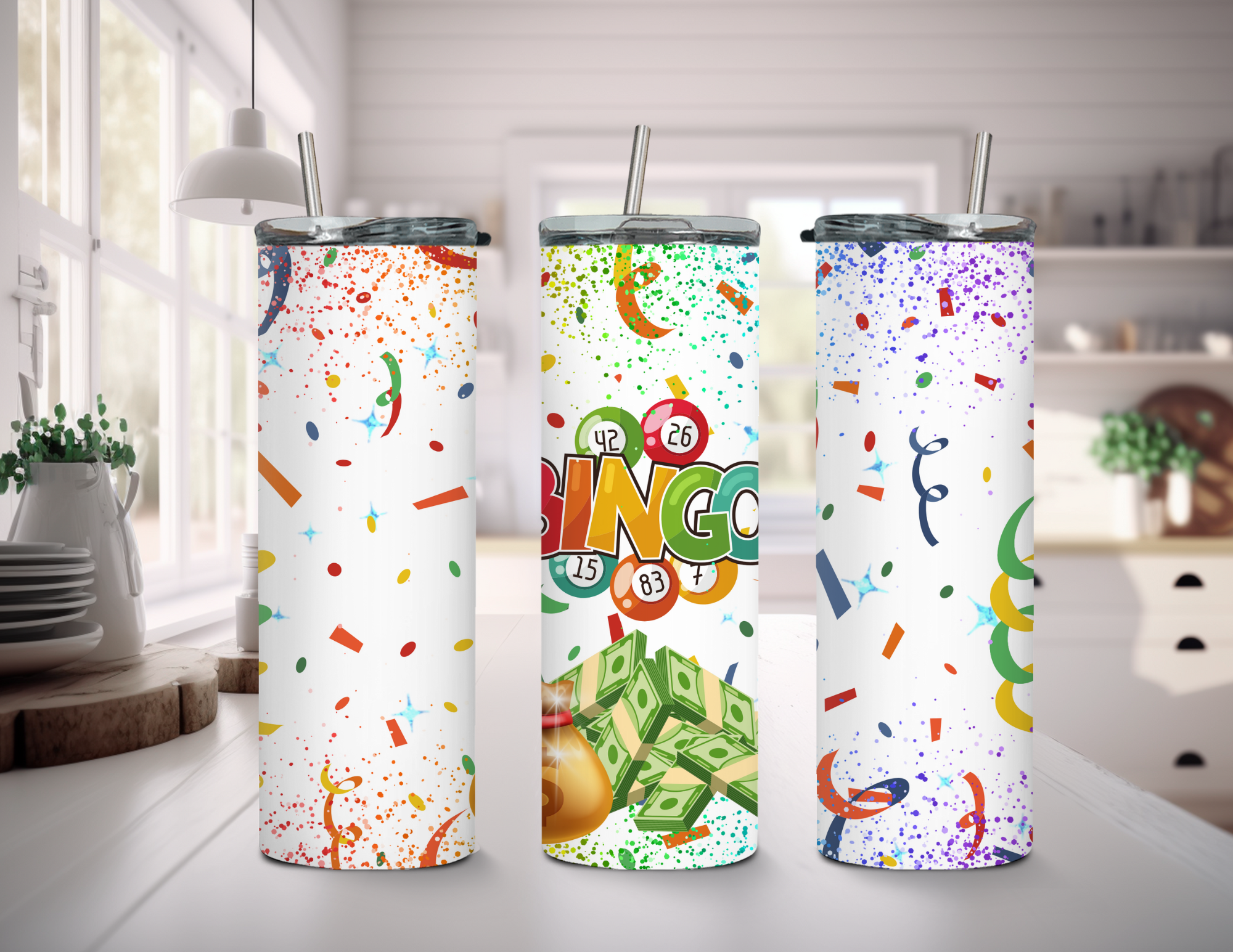 Bingo Rainbow Colors Tumbler