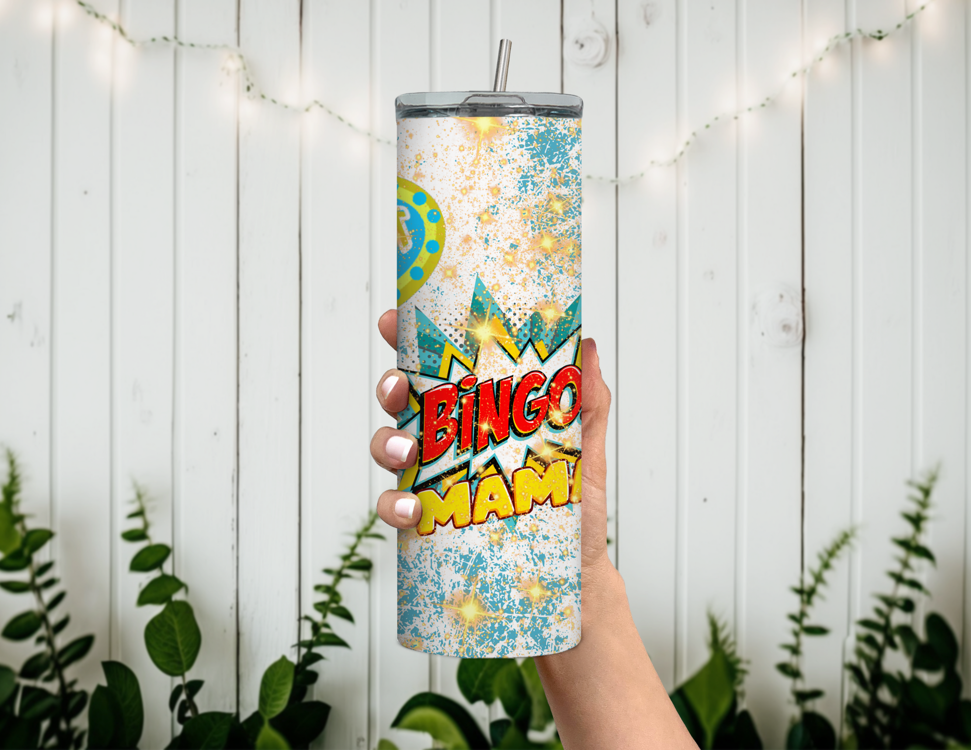 Vaso delgado de 20 oz de Bingo Mama