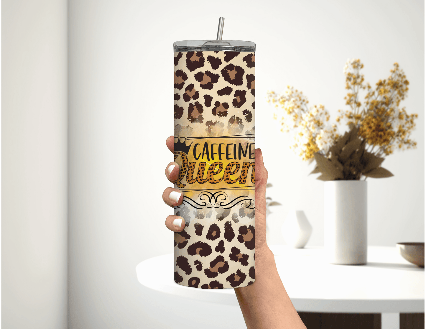 Caffeine Queen 20 oz Skinny Tumbler