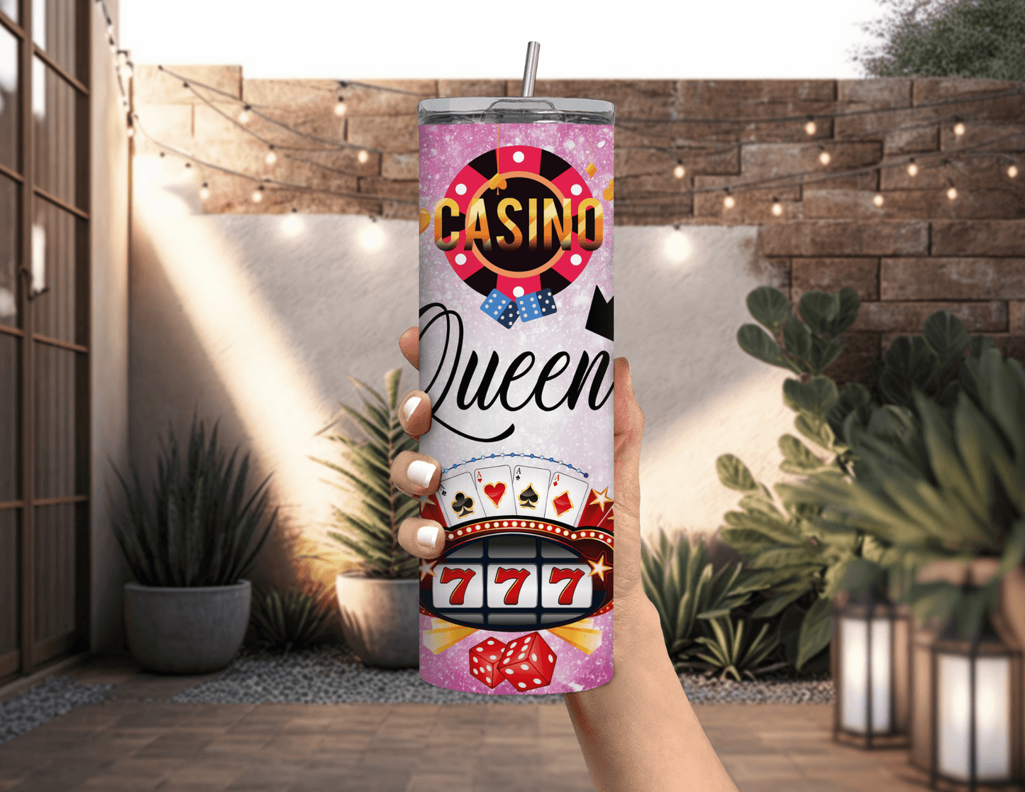 Casino Queen 20 oz Skinny Tumbler