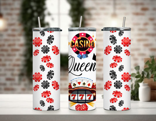 Casino Queen 20 oz Skinny Tumbler