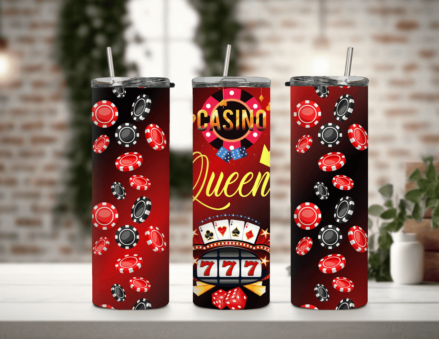 Casino Queen 20 oz Skinny Tumbler