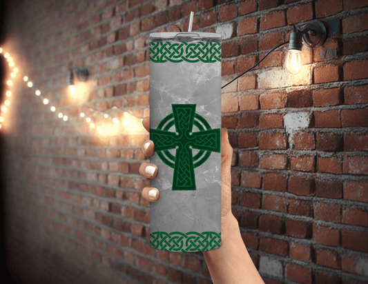 Celtic Cross and Knots 20 oz Skinny Tumbler