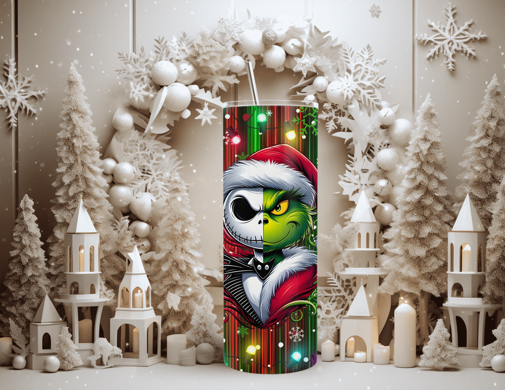 Christmas Cartoon Grinch / Jack Friends Tumbler