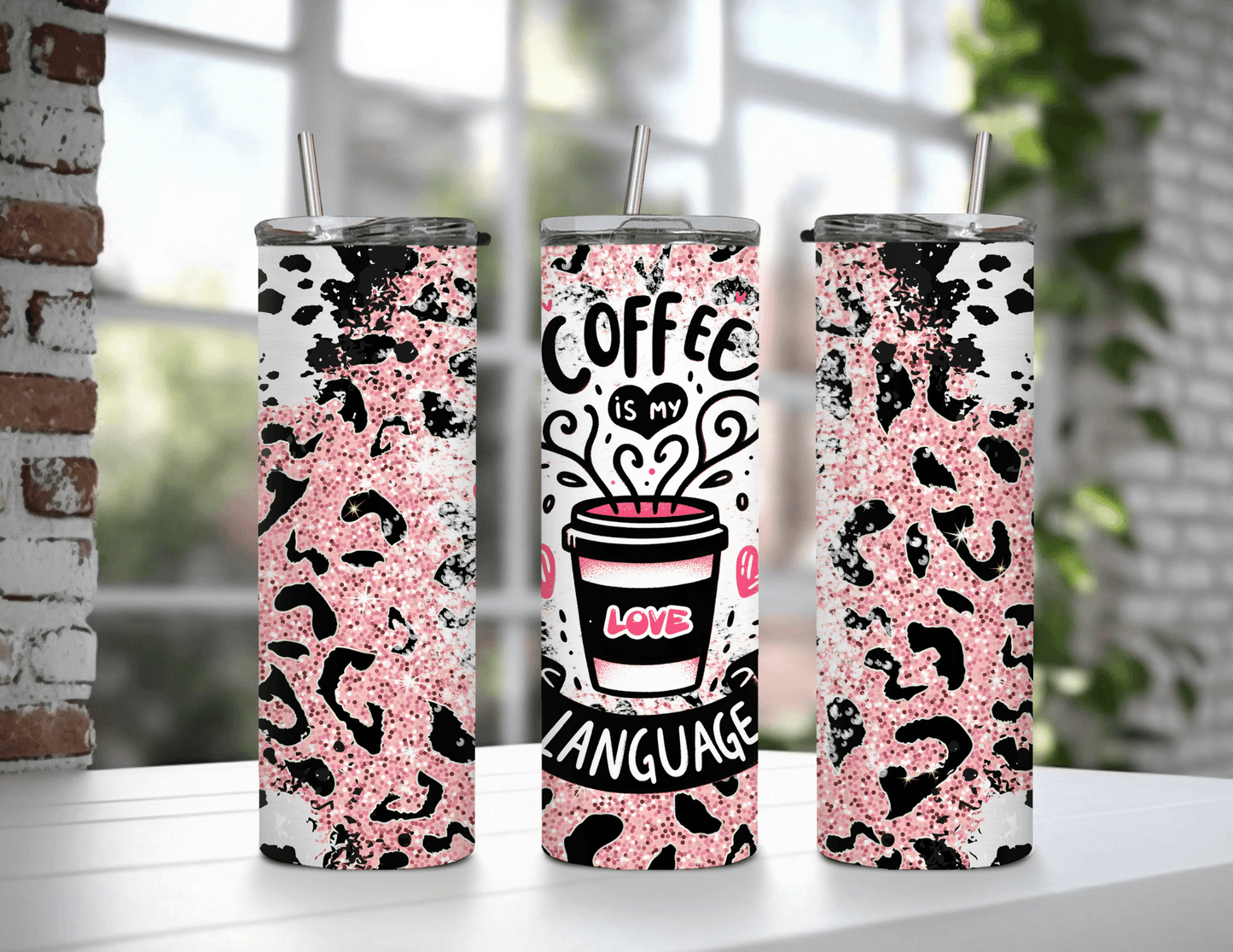 Coffee is My Love Language 20 oz Skinny Tumbler