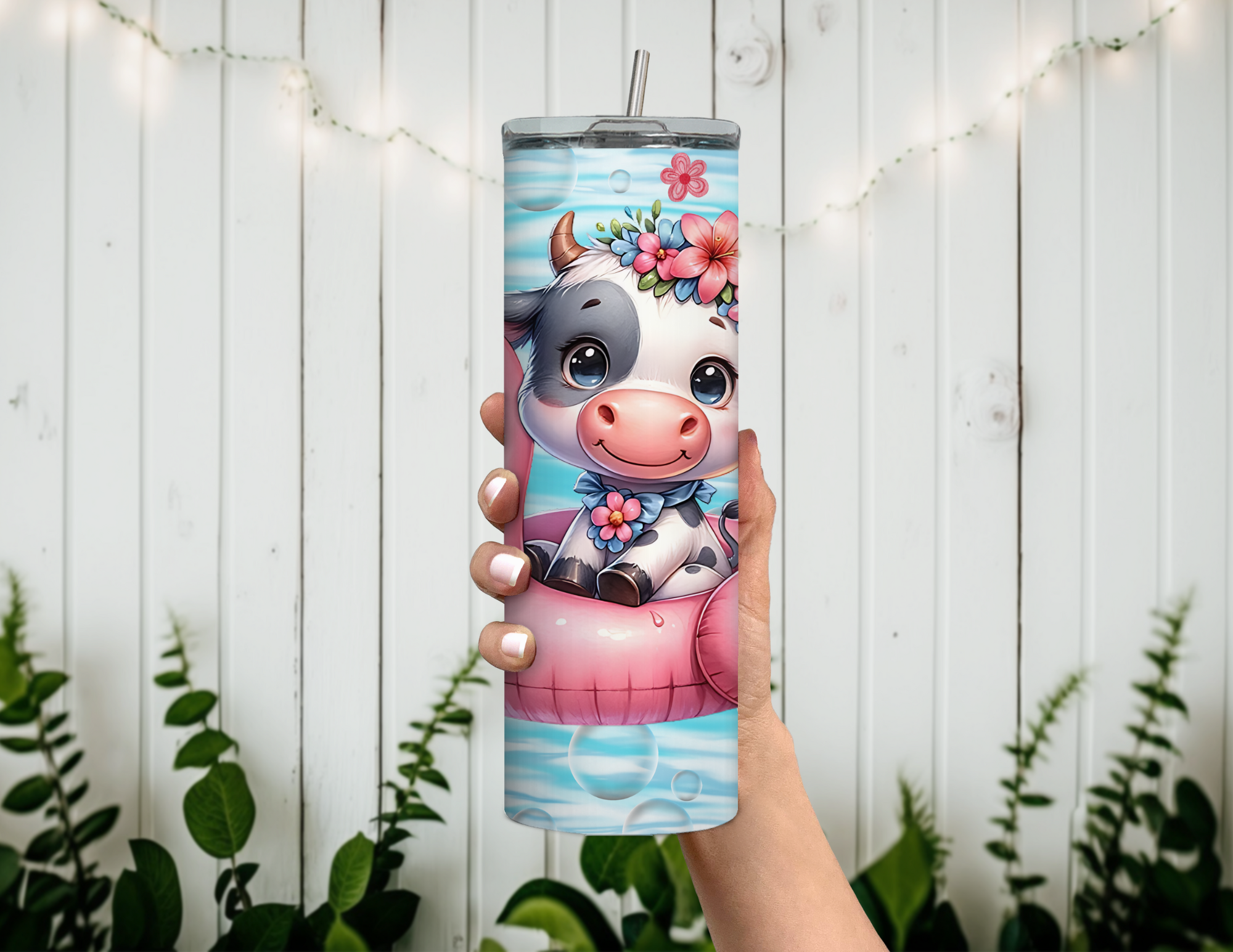 Cow and Flamingo Tumbler