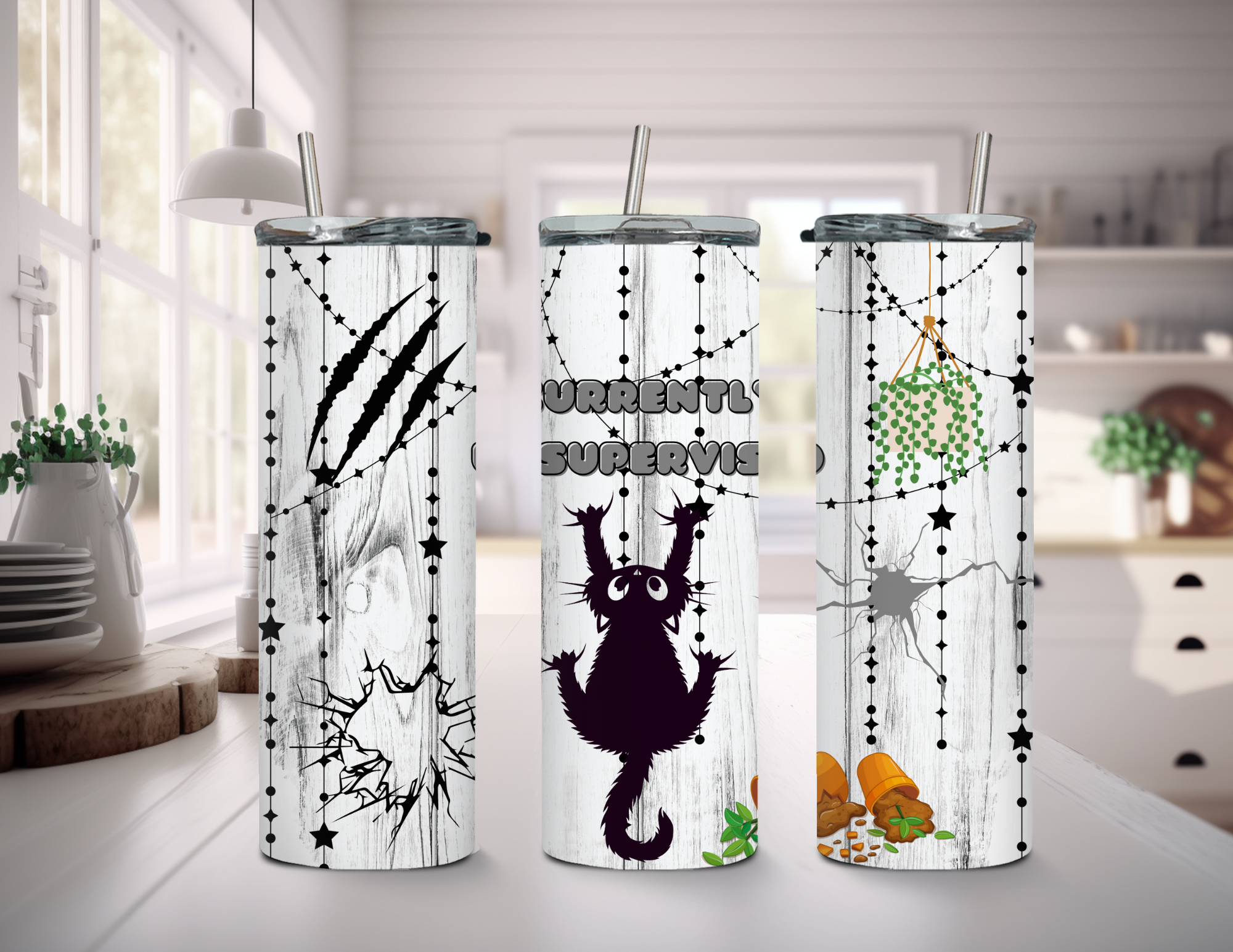 Currently Unsupervised 20 Oz Skinny Sublimation Tumbler