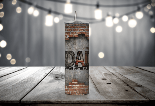 Dad Man Myth Legend 20 oz Skinny Tumbler