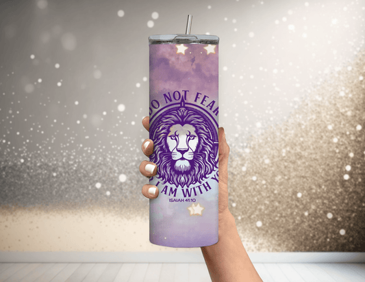 Do Not Fear Lion 20 oz Skinny Tumbler