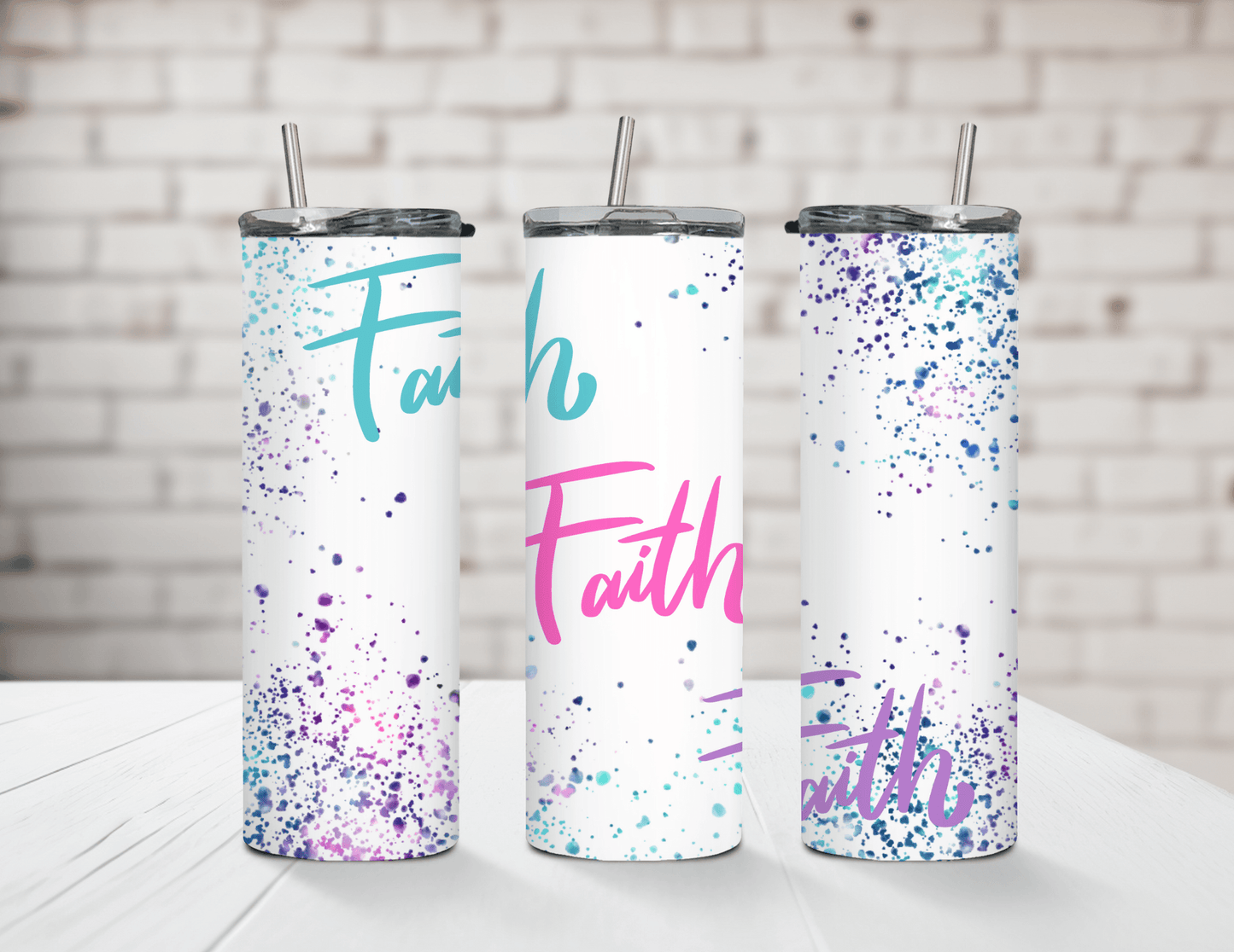 Vaso delgado Faith de 20 oz