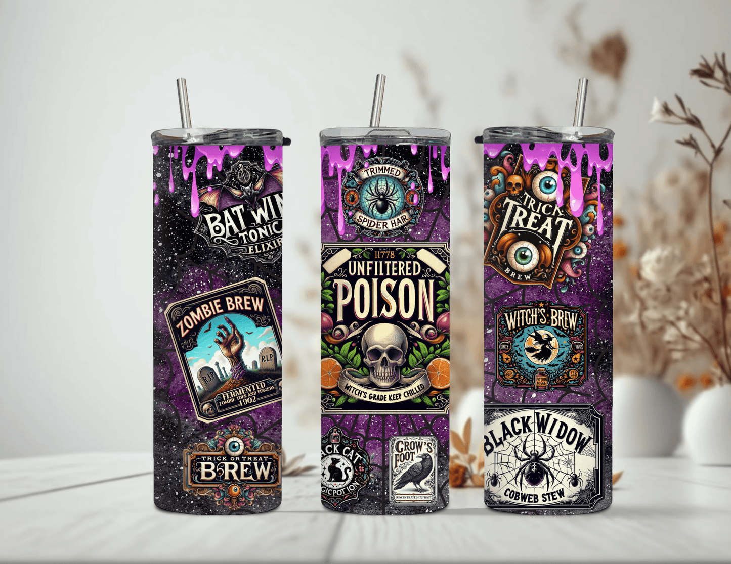 Halloween Brew Mix 20 oz Skinny Tumbler