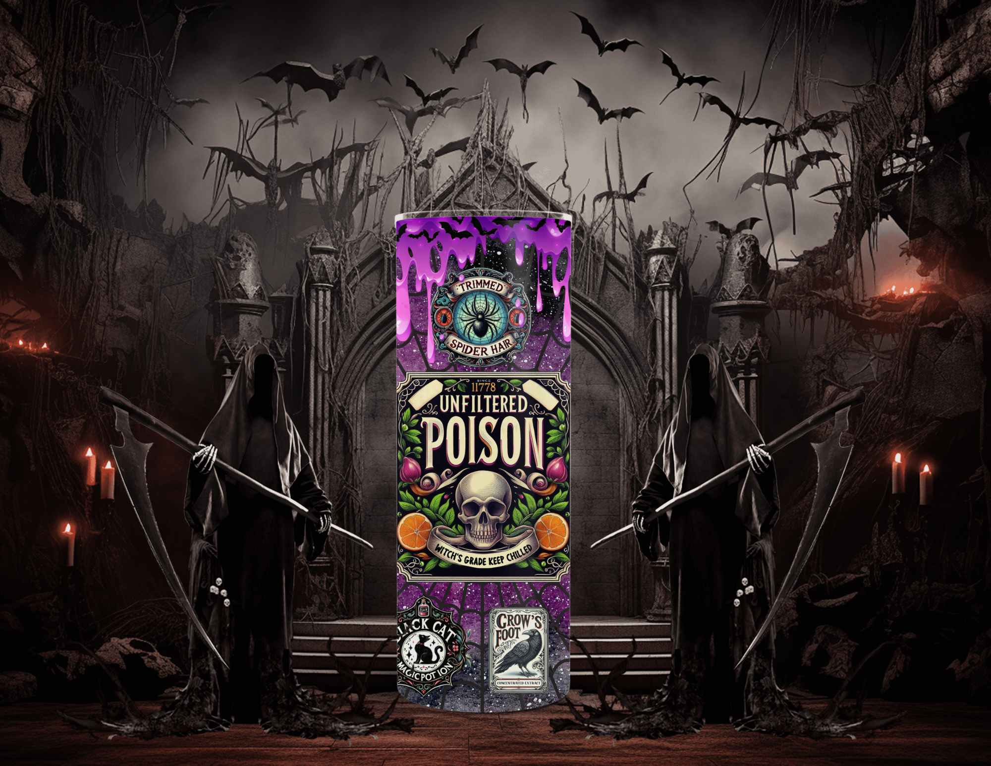 Mezcla de cerveza para Halloween, vaso delgado de 20 oz
