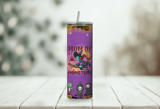 Halloween Mom of Monsters 20 oz Skinny Tumbler