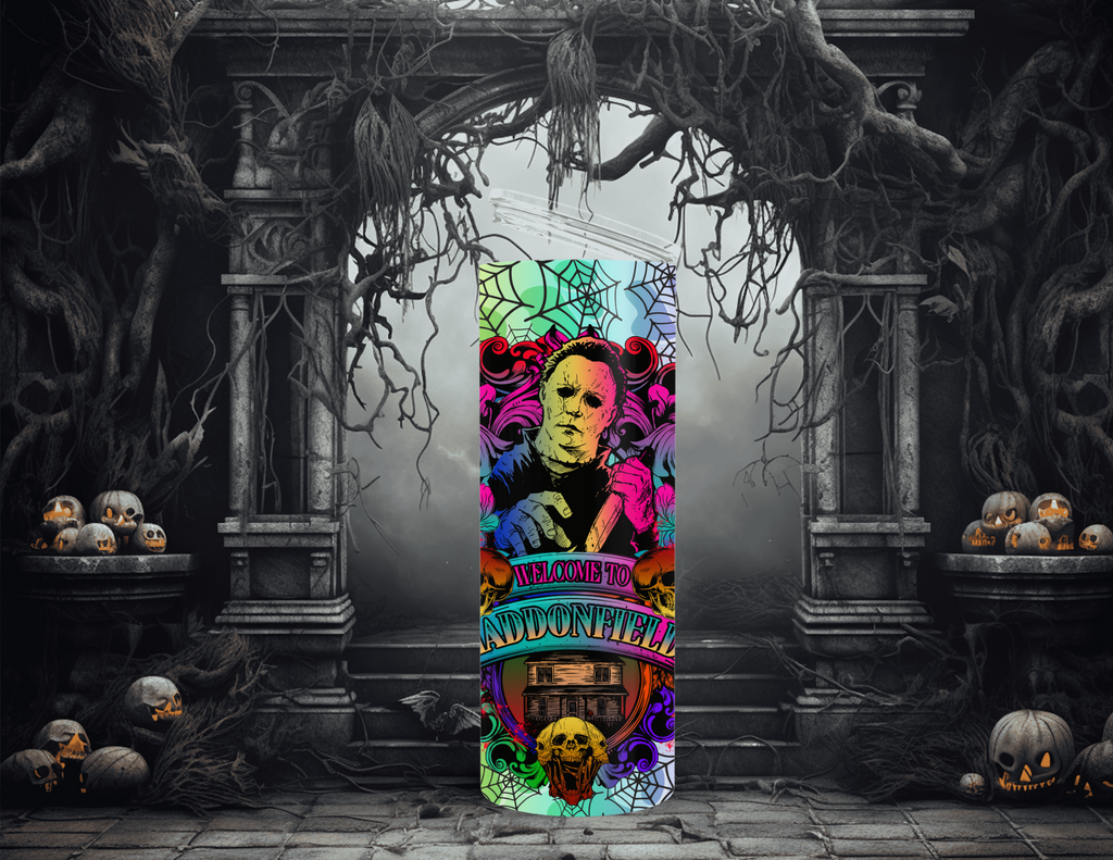 Horror Character Welcome To Haddonfield 20oz Skinny Sublimation Tumbler