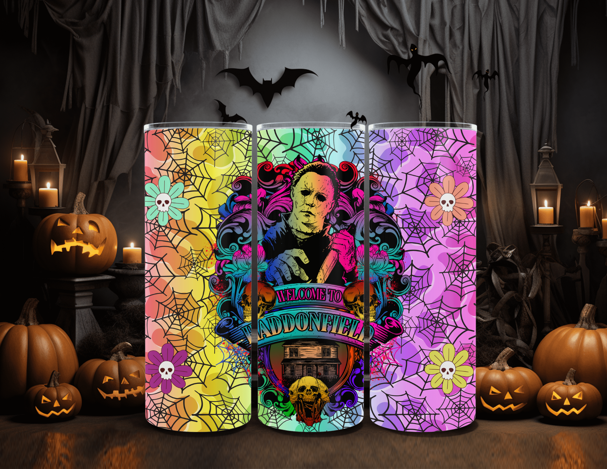 Horror Character Welcome To Haddonfield 20oz Skinny Sublimation Tumbler
