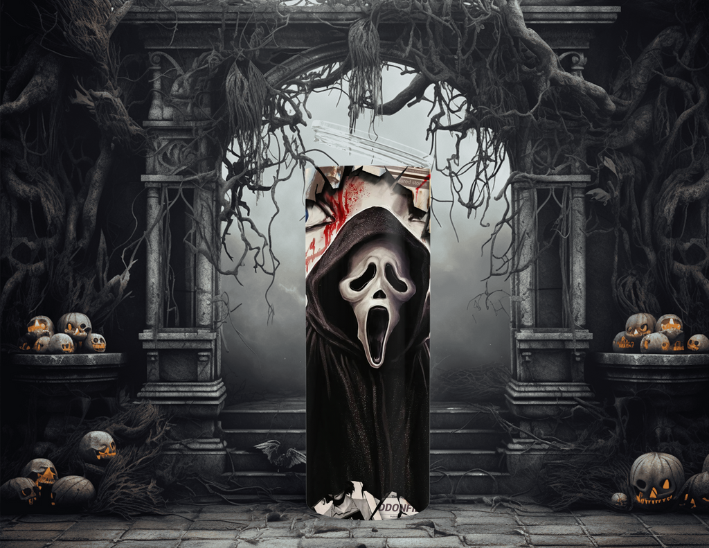 Horror Character Ghost Newspaper 20oz Skinny Sublimation Tumbler