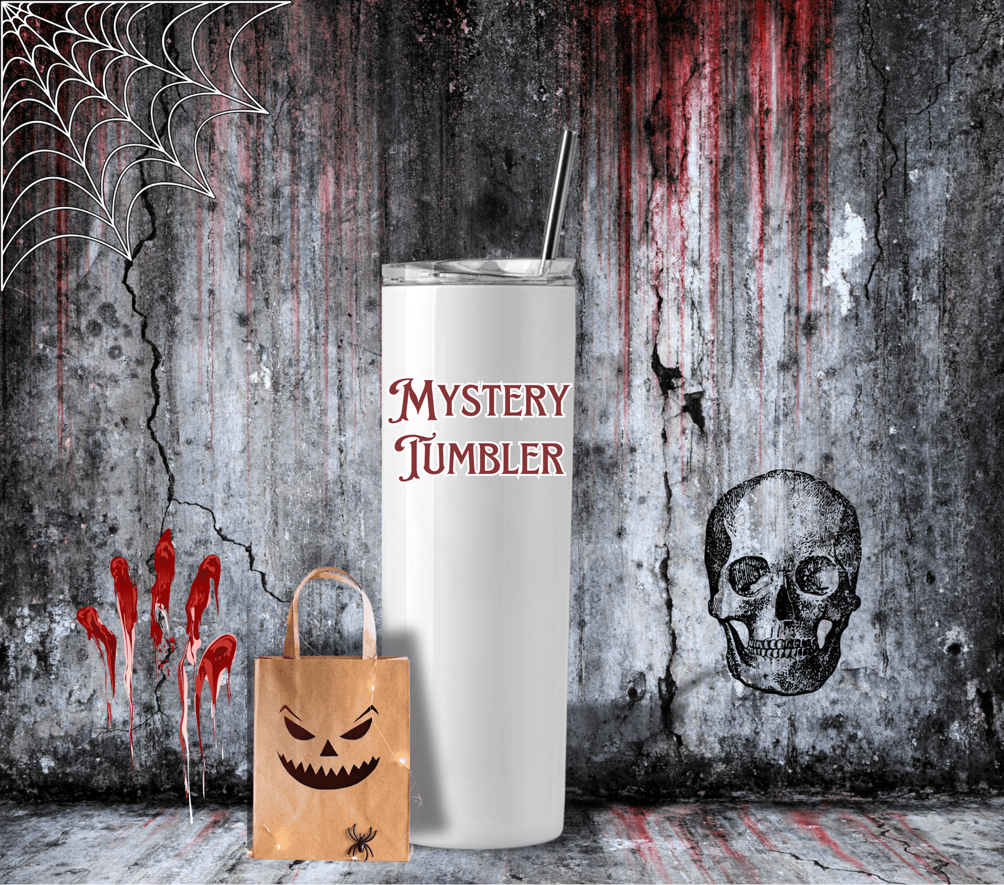 Horror Themed Mystery Tumbler with Gift Bag