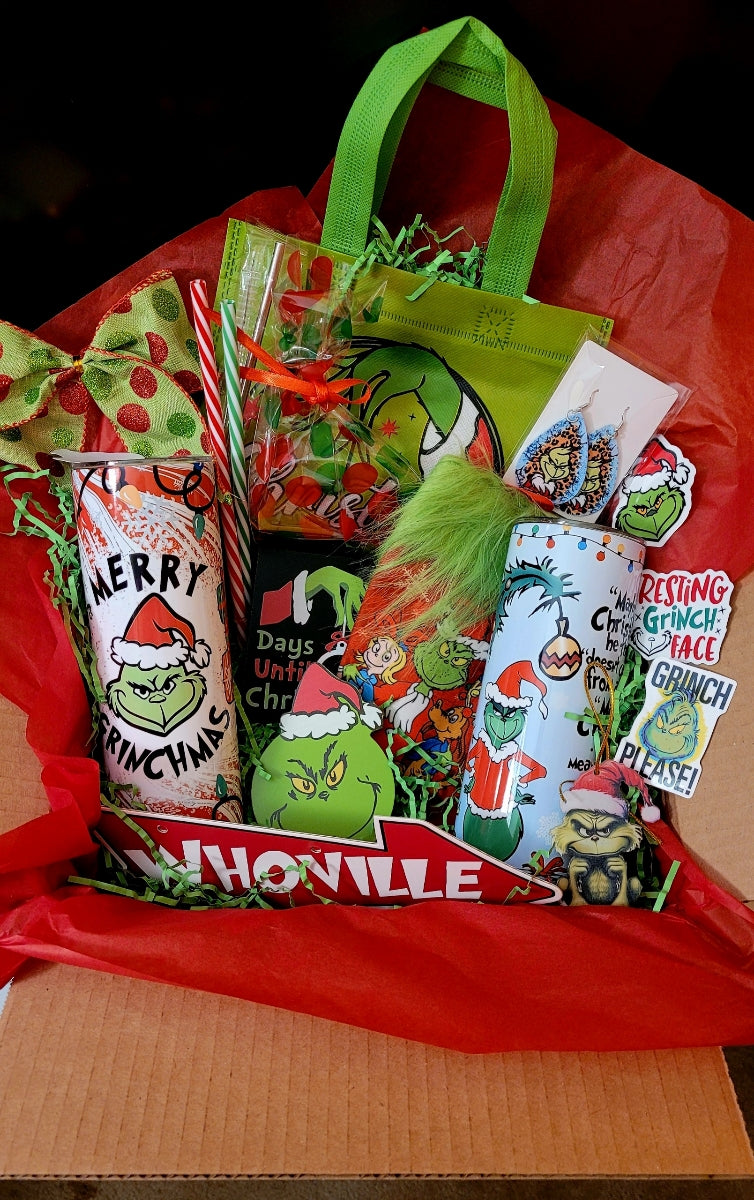 Grinch Cartoon Theme Mystery Tumbler 20 oz with Mystery Bag