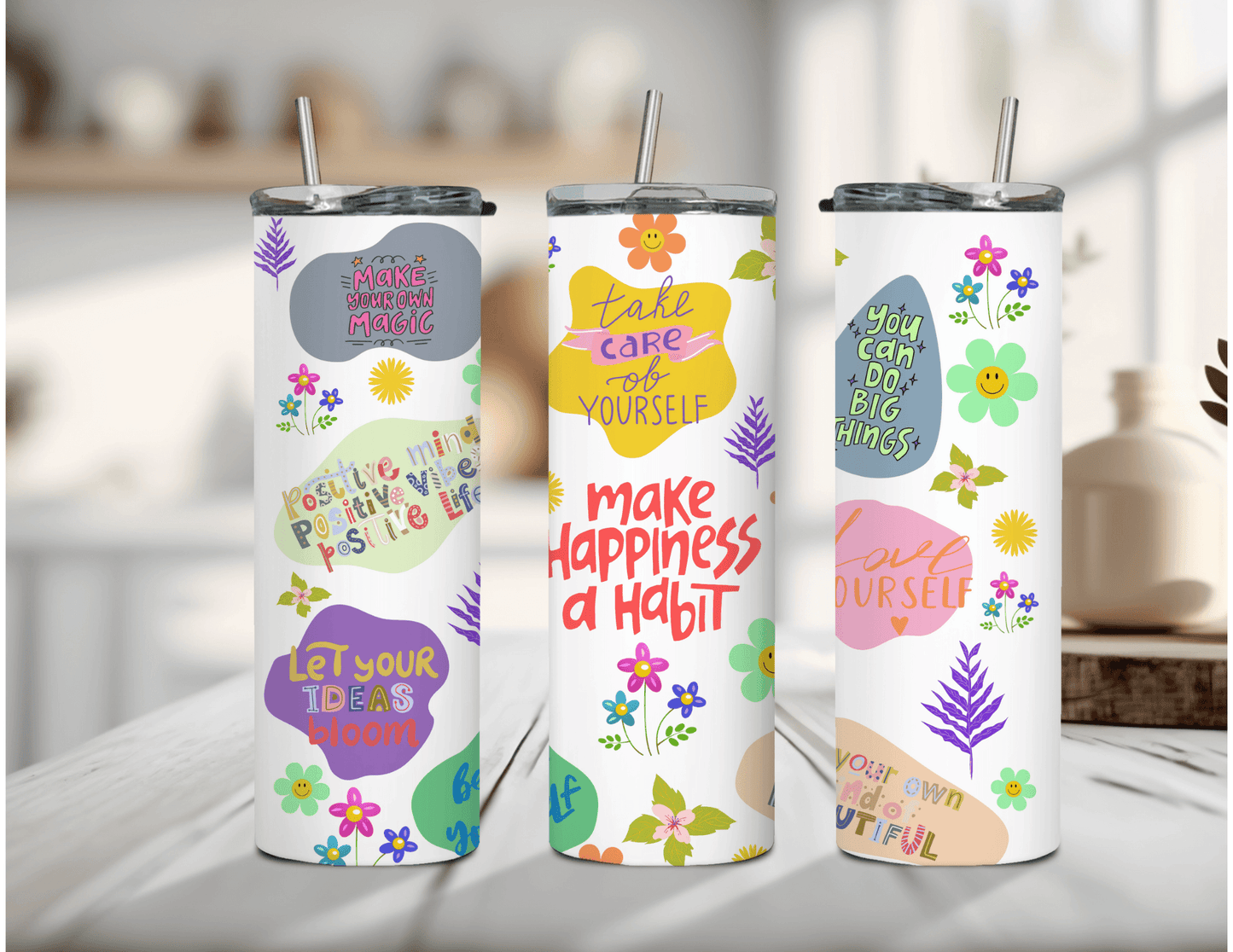 Inspirational Mix Two 20 Oz Skinny Tumbler