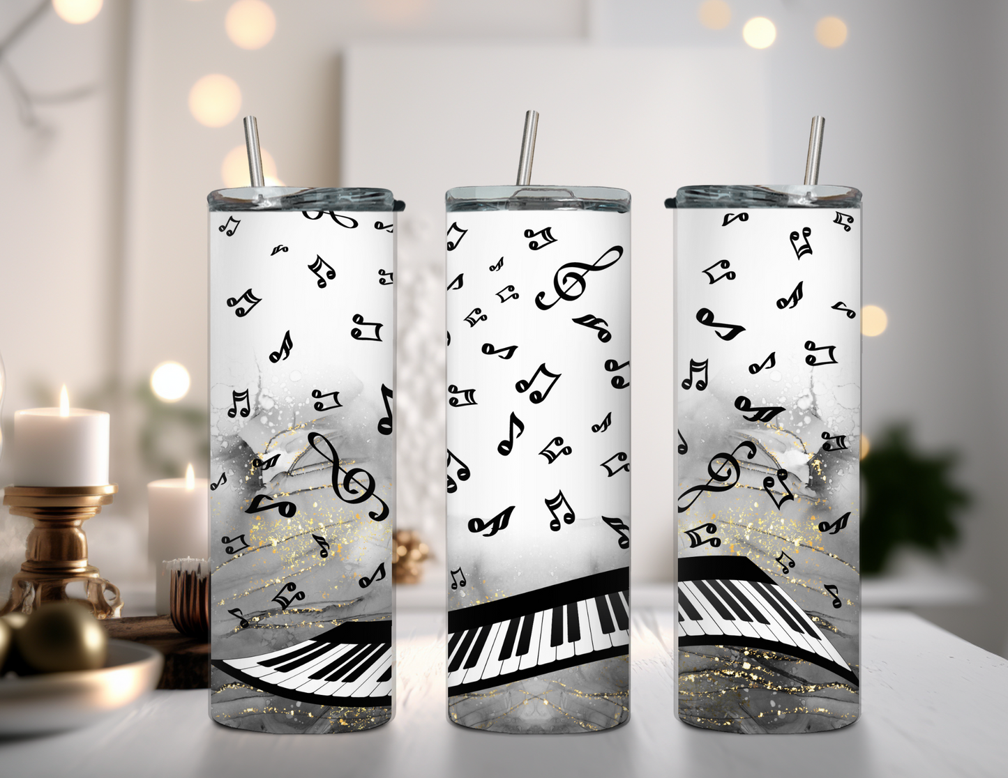 Music Tumbler Bundle Set 20 oz Skinny Tumblers