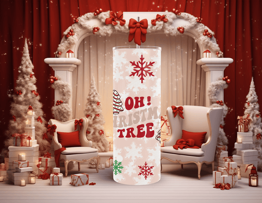 Oh! Christmas Tree Cake 20 oz Skinny Tumbler