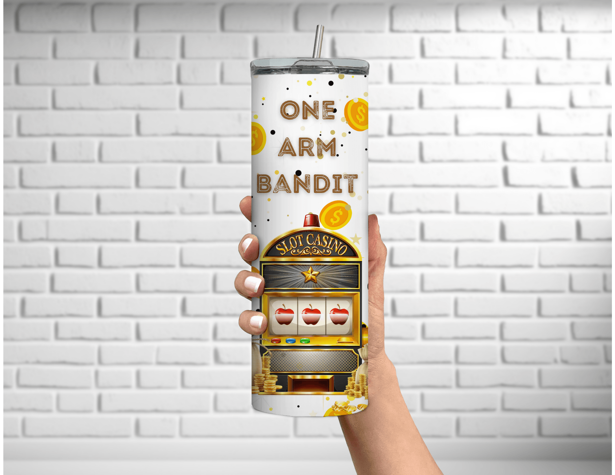 Vaso delgado de 20 oz de One Arm Bandit