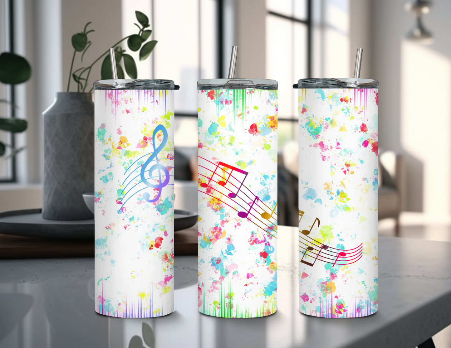 Music Tumbler Bundle Set 20 oz Skinny Tumblers