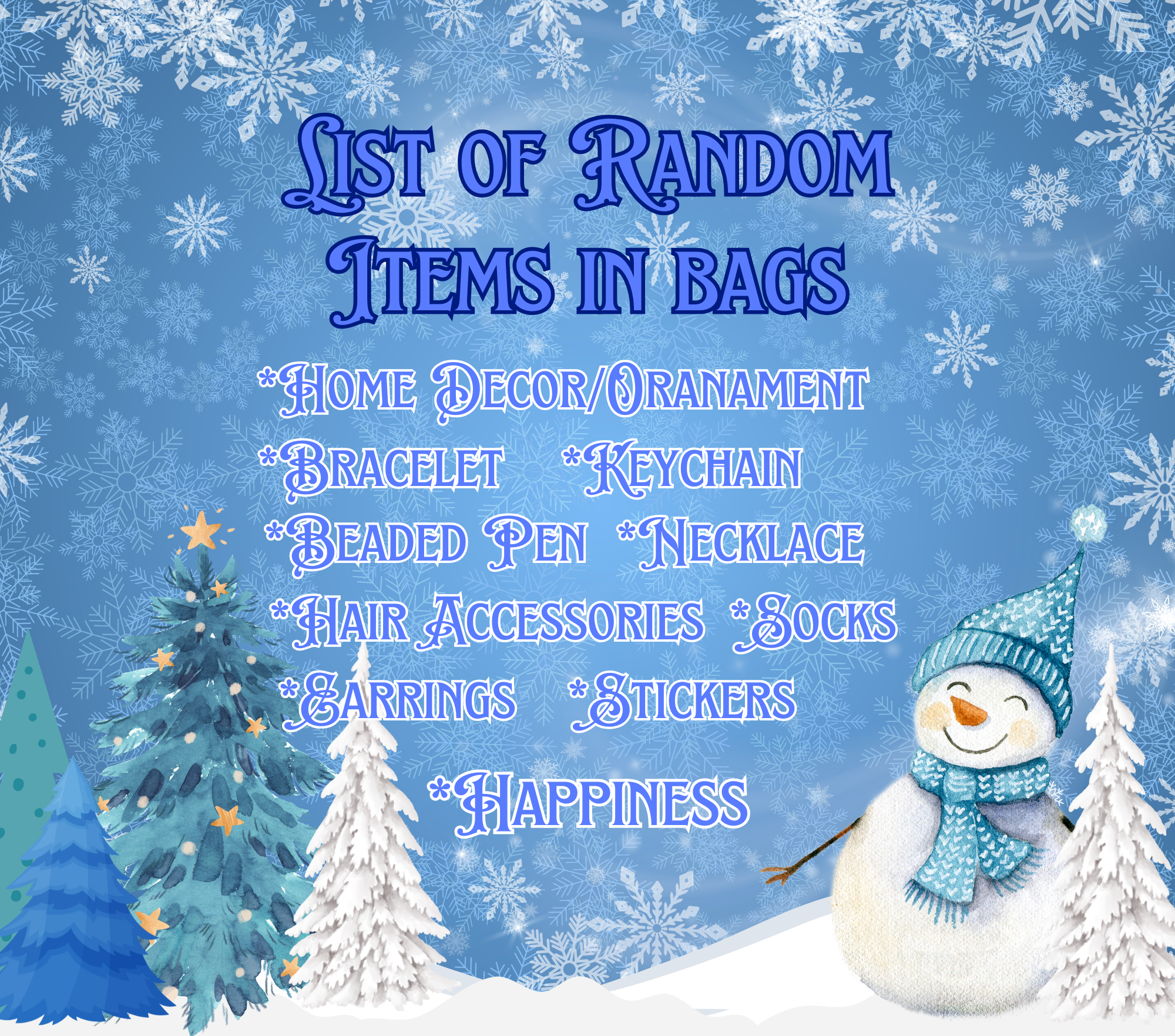 Snowman Winter Wonderland Mystery 20 oz Tumbler with Mystery Gift Bag