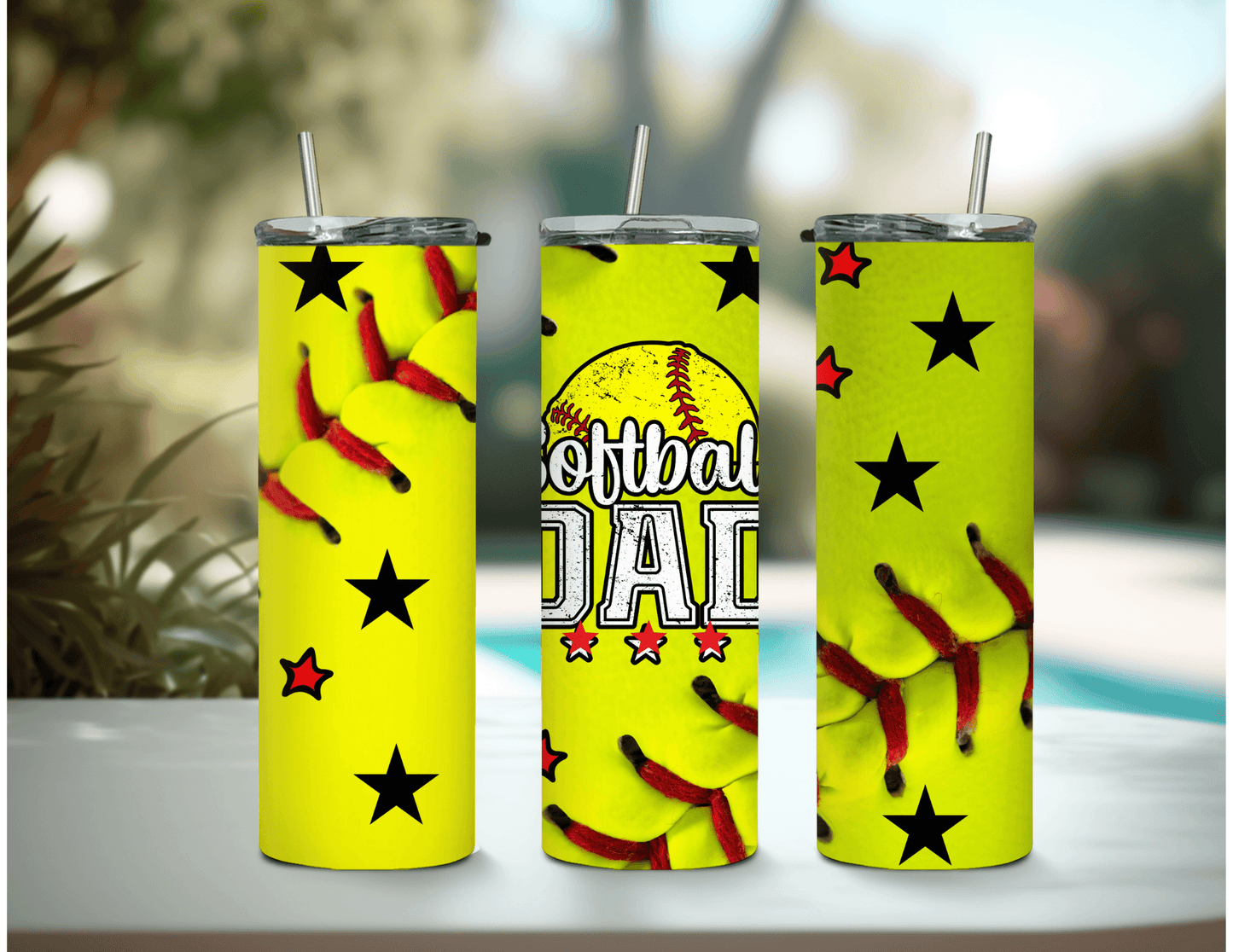 Softball Dad 20 oz Skinny Tumbler