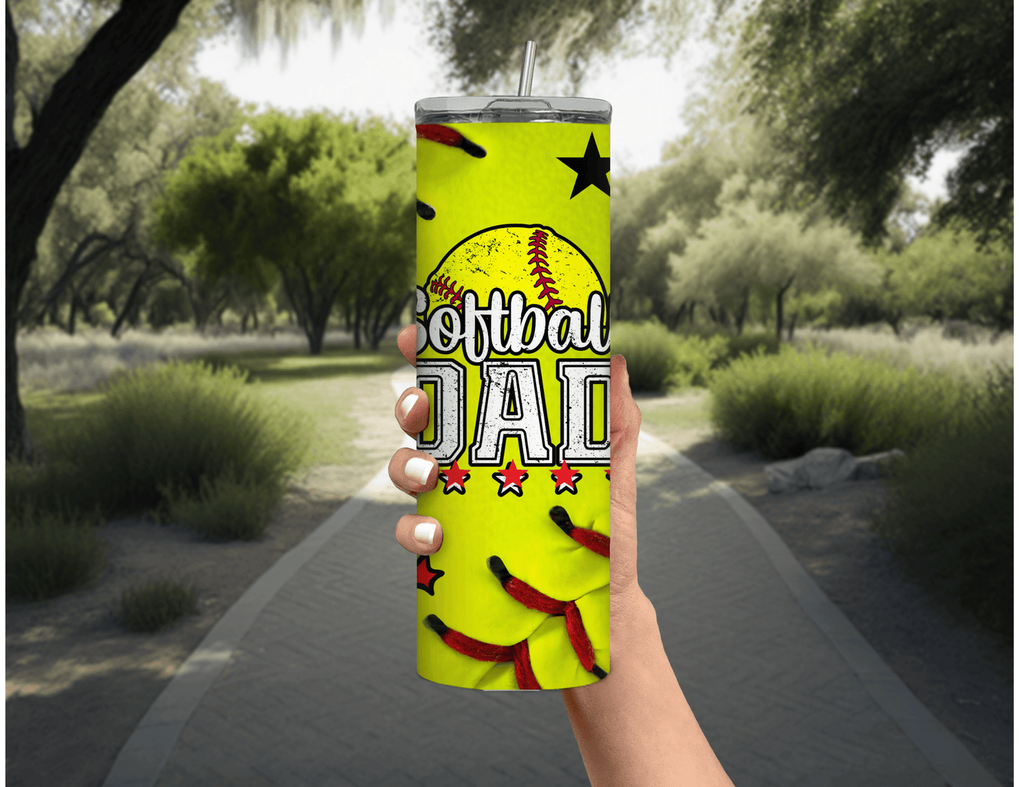 Softball Dad 20 oz Skinny Tumbler