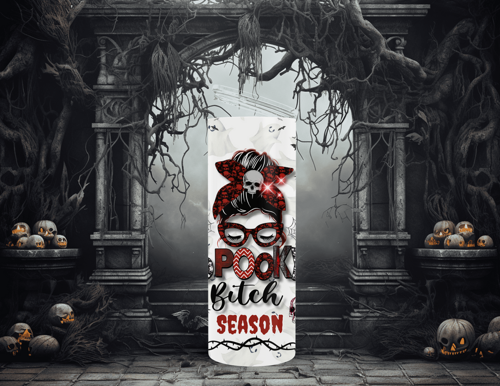 Vaso delgado de 20 oz de Spooky Bitch Season