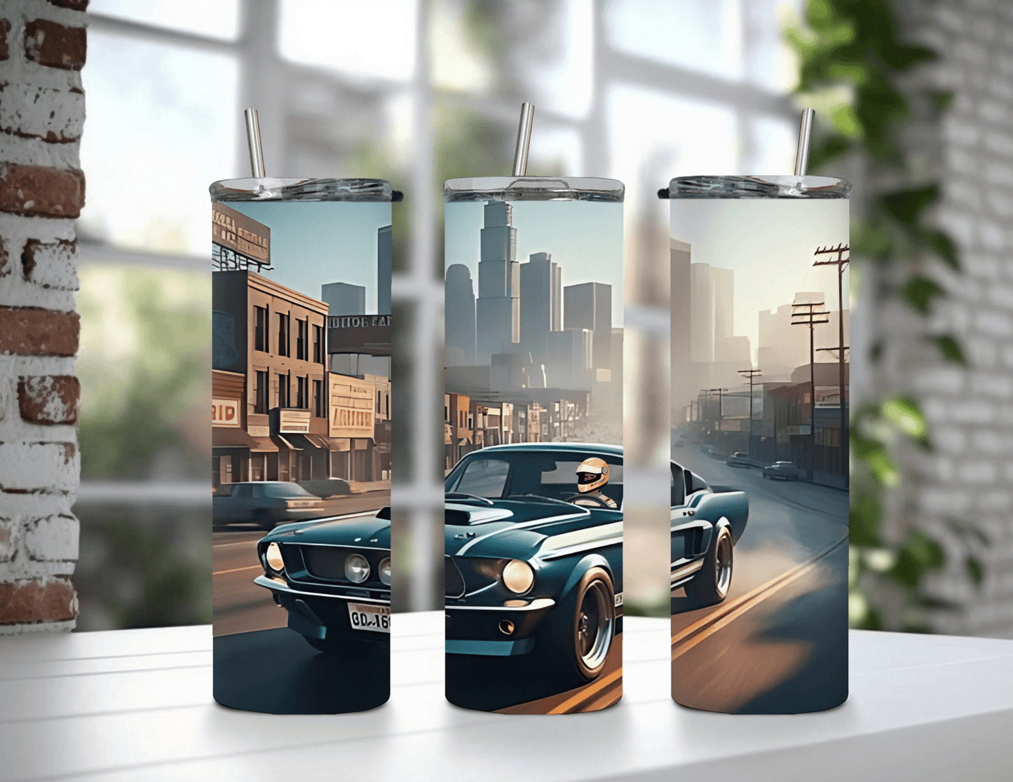 Street Car Pony 20 oz Skinny Tumbler